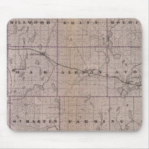 Map of Stearns County, Minnesota Mouse Mat