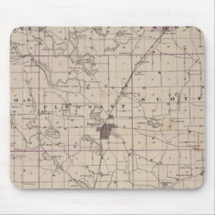 Map of Steuben County Indiana Mouse Mat