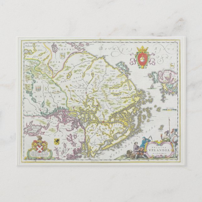 Map of Stockholm, Sweden Postcard (Front)