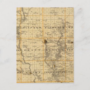Map of Story County, State of Iowa Postcard