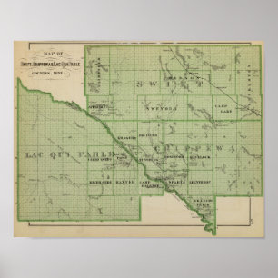Map of Swift, Minnesota Poster