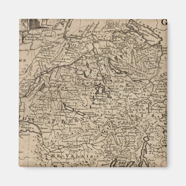 Map of Switzerland Magnet (Front)