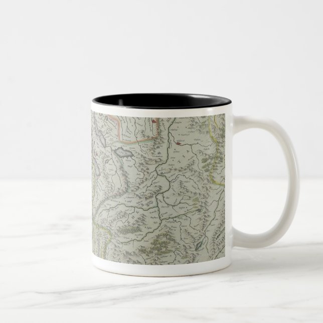 Map of Switzerland Two-Tone Coffee Mug (Right)