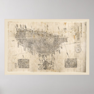 Map of Taiwan (1878) Poster