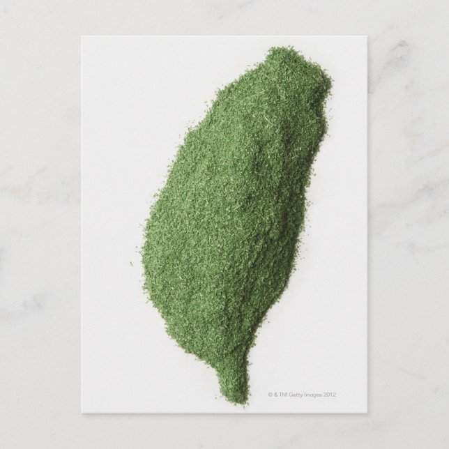 Map of Taiwan made of grass Postcard (Front)