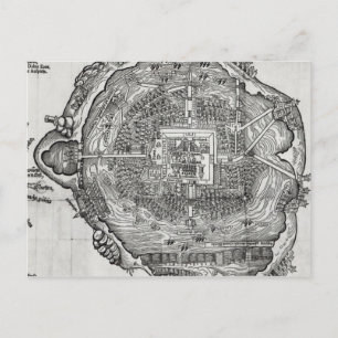 Map of Tenochtitlan Postcard