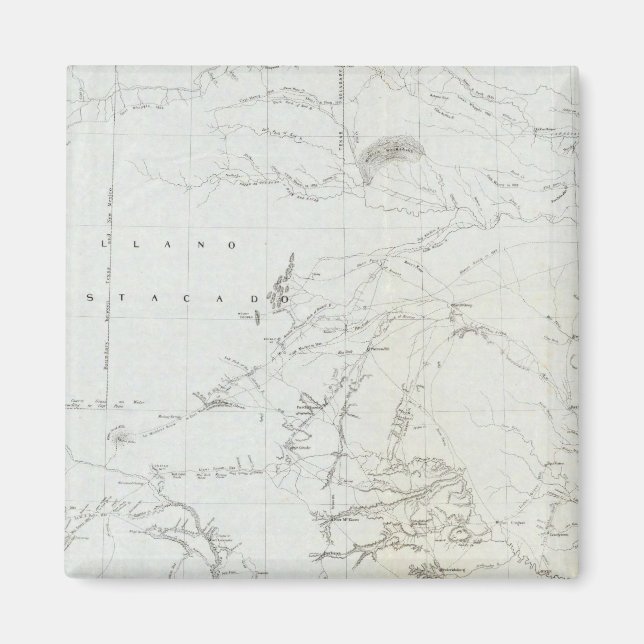 Map of Texas and part of New Mexico Magnet (Front)