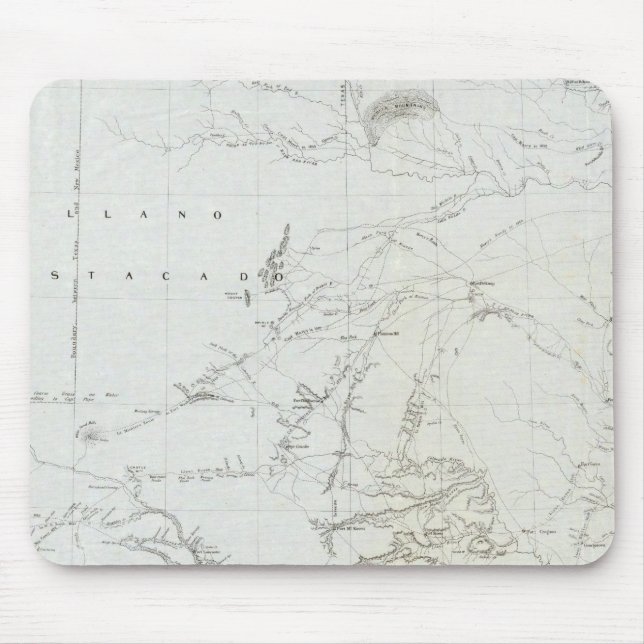 Map of Texas and part of New Mexico Mouse Mat (Front)