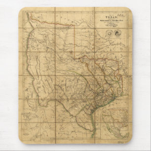 Map of Texas by John Arrowsmith (1841) Mouse Mat