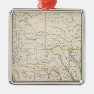 Map of Texas Metal Tree Decoration