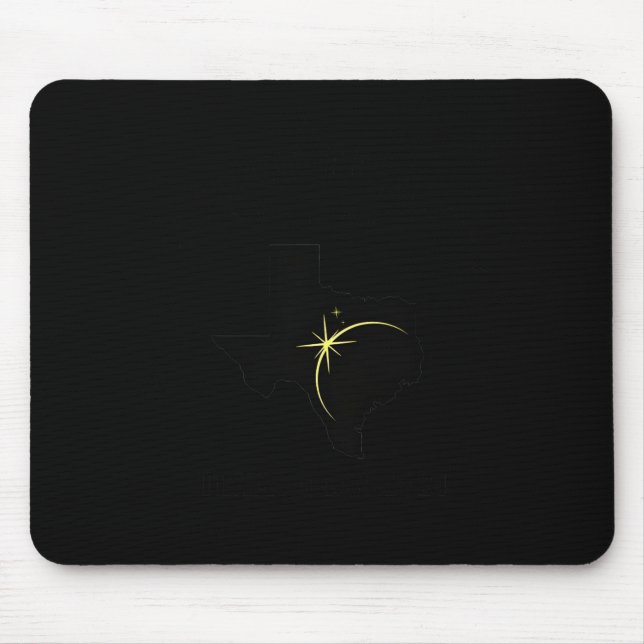 Map Of Texas Path Of Totality 04.08.2024 Total Sol Mouse Mat (Front)