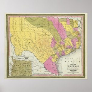 Map Of Texas Poster