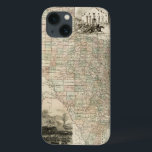 Map of Texas with County Borders iPhone 13 Case<br><div class="desc">This amazing map of the state of Texas shows how the county lines were drawn. It alaso contains renderings of the Alamo,  an oil derrick,  and cowboys on horses. Show a little love to the Lone Star State by purchasing this print!</div>