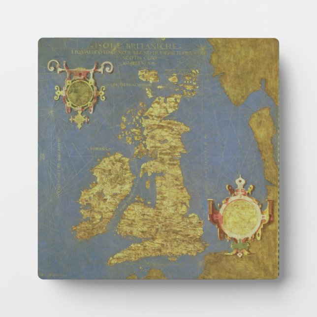 Map of the 16th Century British Isles Plaque (Front)