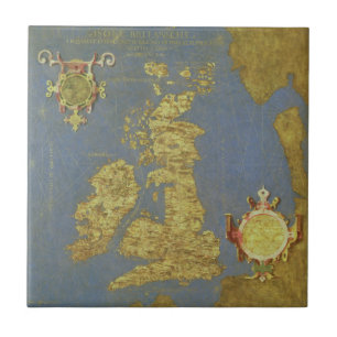 Map of the 16th Century British Isles Tile