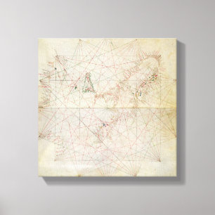 Map of the Adriatic Sea Canvas Print