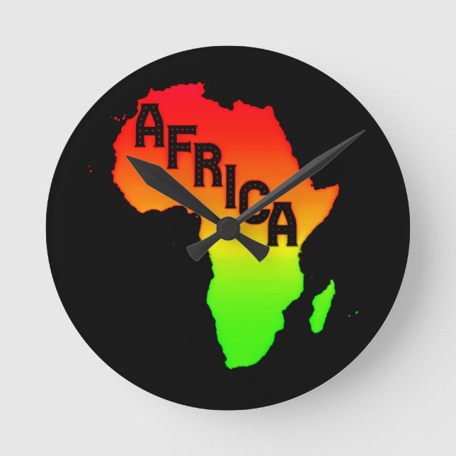 Map of the Africa       Round Clock (Front)
