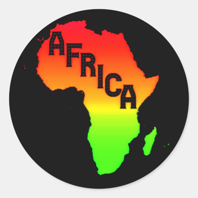 Map of the African Continent Classic Round Sticker (Front)