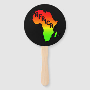 Map of the African Continent       Hand Fan