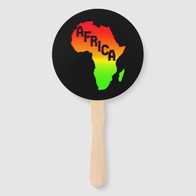 Map of the African Continent       Hand Fan (Front)