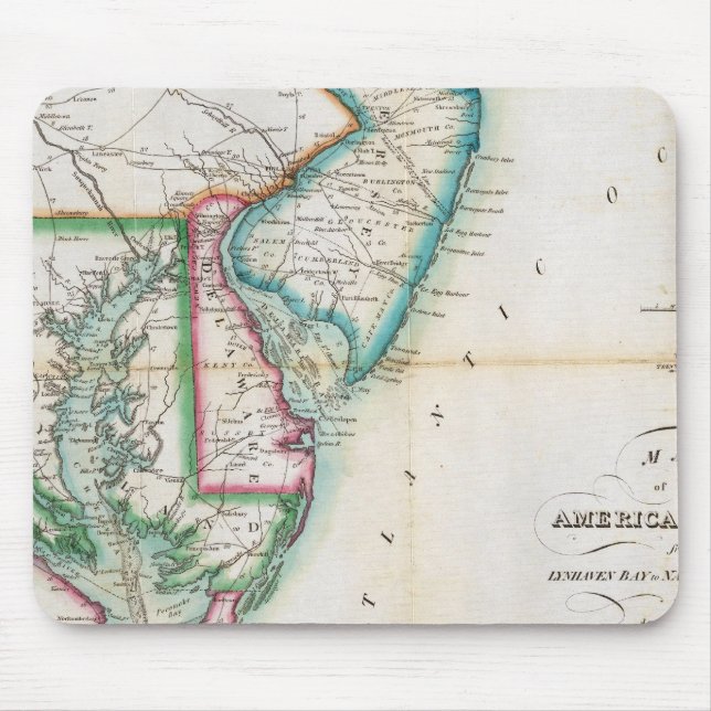 Map of the American Coast Mouse Mat (Front)