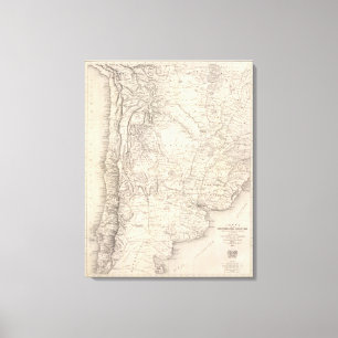 Map of the Argentine Confederation Canvas Print