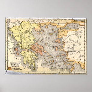 Map of the Athenian Empire (1899) Poster
