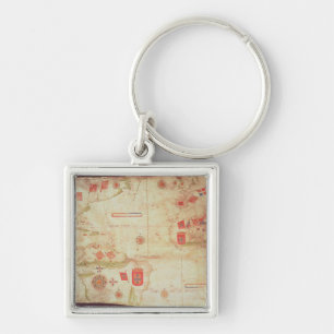 Map of the Atlantic Ocean, c.1550 Key Ring