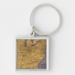 Map of the Atlantic States Key Ring