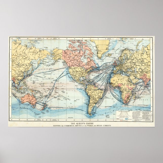 Map of the British Empire Poster (Front)