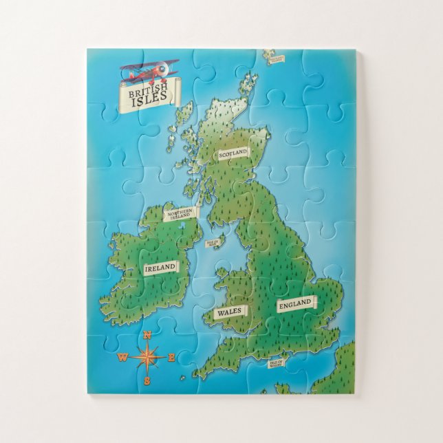 Map of the British Isles Jigsaw Puzzle (Vertical)
