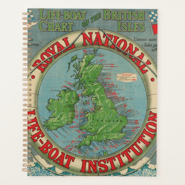 Map of the British Isles - Life-Boat Chart Planner (Front)
