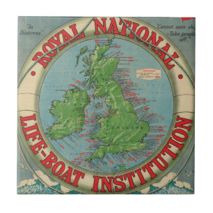 Map of the British Isles - Life-Boat Chart Tile