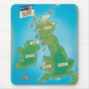 Map of the British Isles Mouse Mat