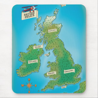 Map of the British Isles Mouse Mat