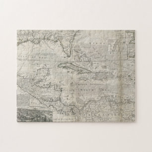 Map of the Caribbean   1715 Jigsaw Puzzle