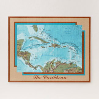 Map of The Caribbean Sea and Islands Jigsaw Puzzle