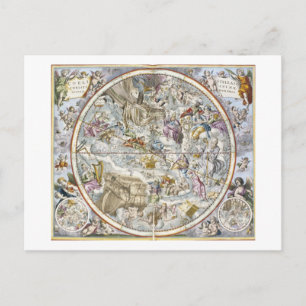 Map of the Christian Constellations as Depicted by Postcard