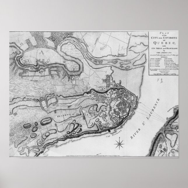 Map of the city and environs of Quebec Poster (Front)