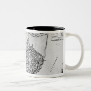Map of the city and environs of Quebec Two-Tone Coffee Mug