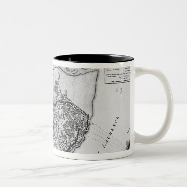 Map of the city and environs of Quebec Two-Tone Coffee Mug (Right)