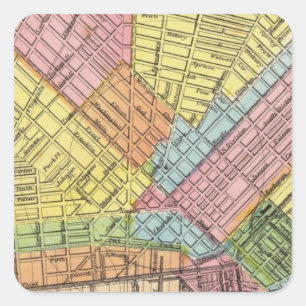 Map of The City of Buffalo Square Sticker
