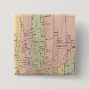 Map of the City of Detroit 15 Cm Square Badge
