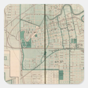 Map of the City of Fort Wayne with Cedarville Square Sticker