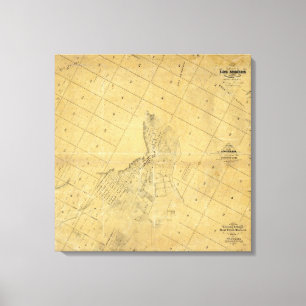 Map Of The City Of Los Angeles Canvas Print