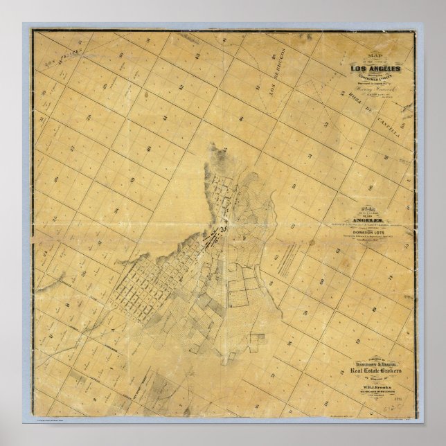 Map Of The City Of Los Angeles Poster (Front)