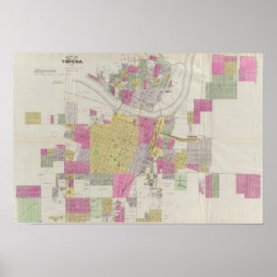 Map of the City of Topeka Poster