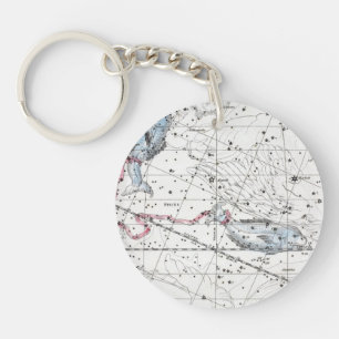 Map of The Constellations Plate XXII Key Ring
