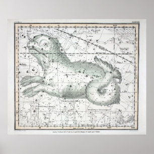 Map of The Constellations Plate XXIII Poster