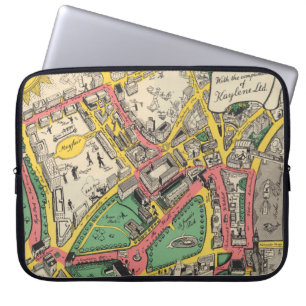 Map of the Coronation Route, London, England Laptop Sleeve